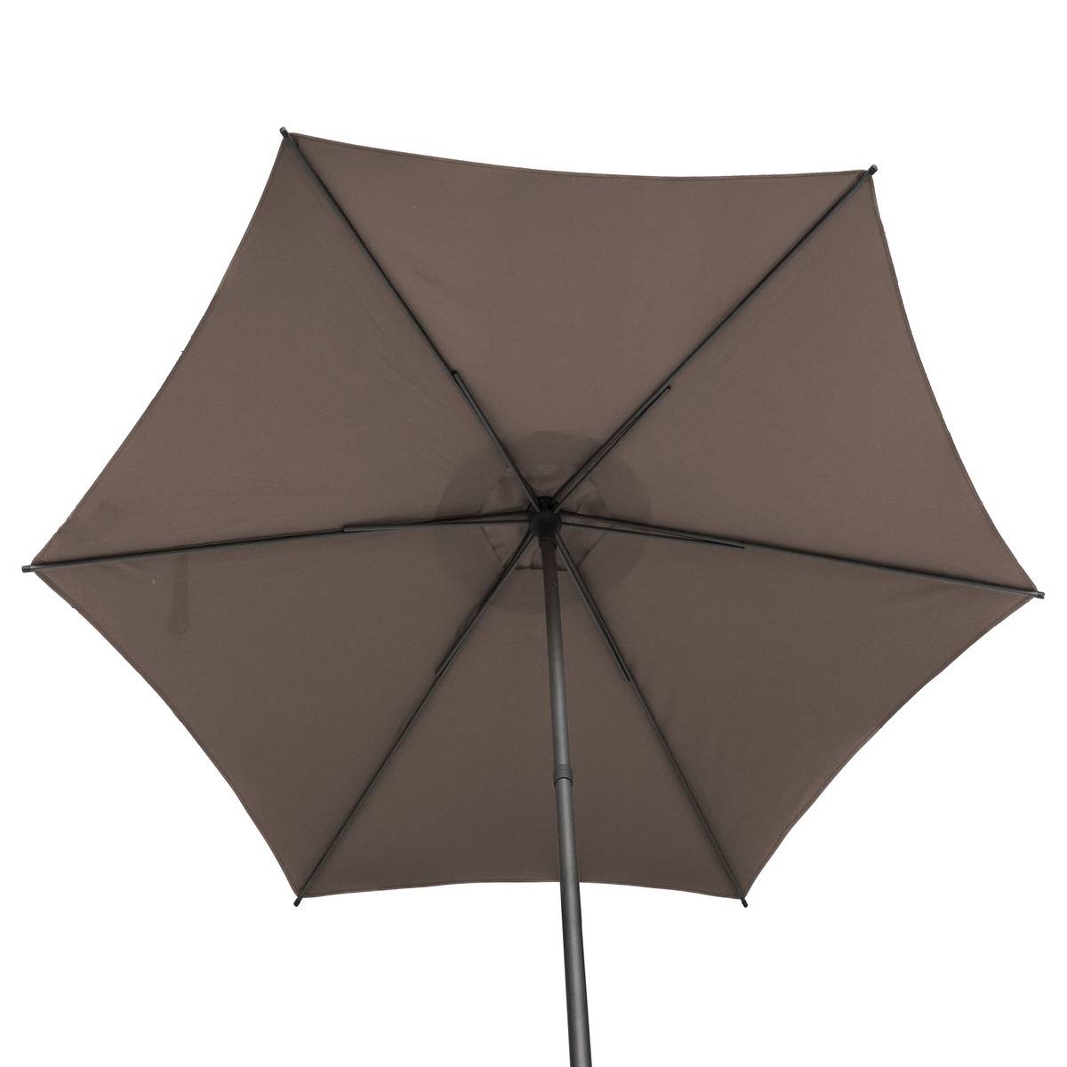 Parasol droit rond Soya Taupe - Hespéride - 5