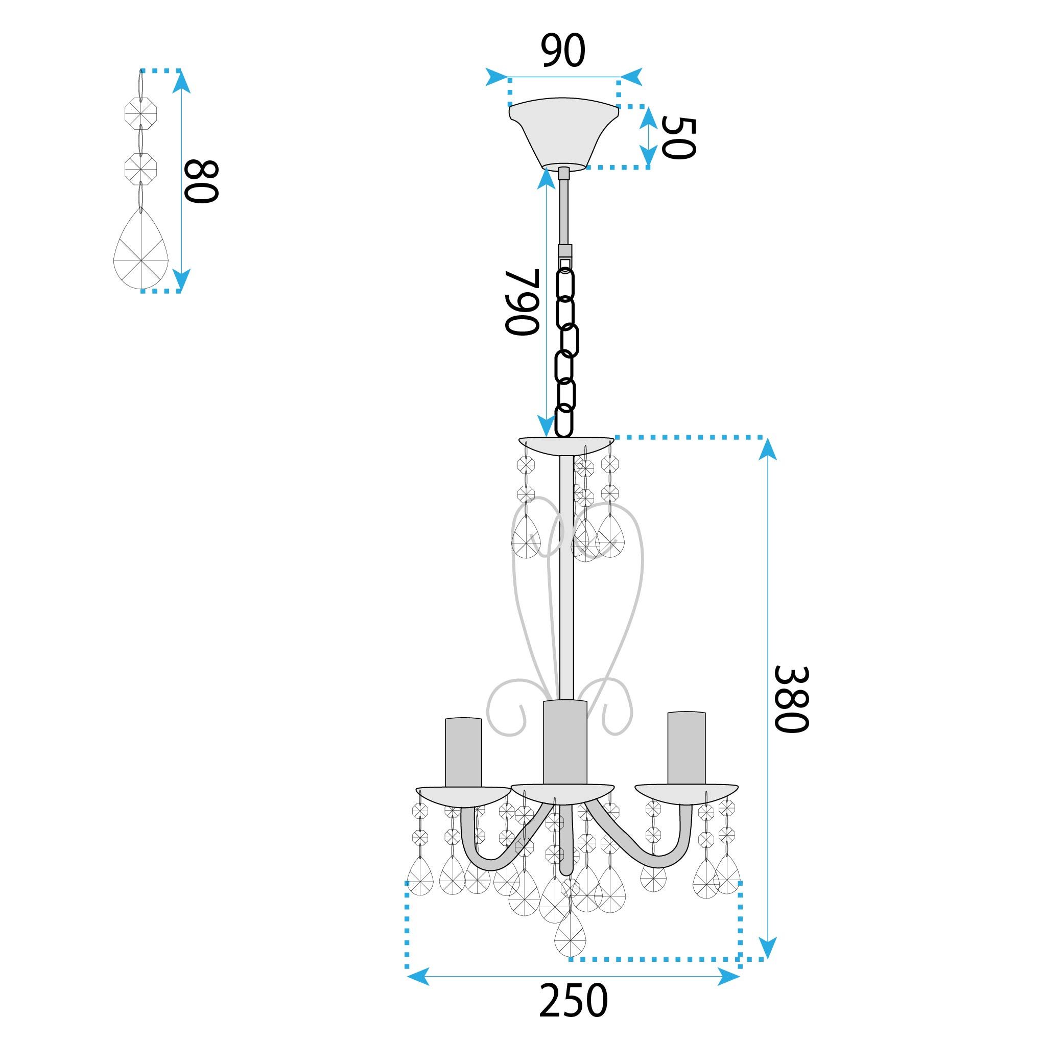 Lampa Sufitowa Wisząca Toolight Ebt013-3Cp Czarny - 5