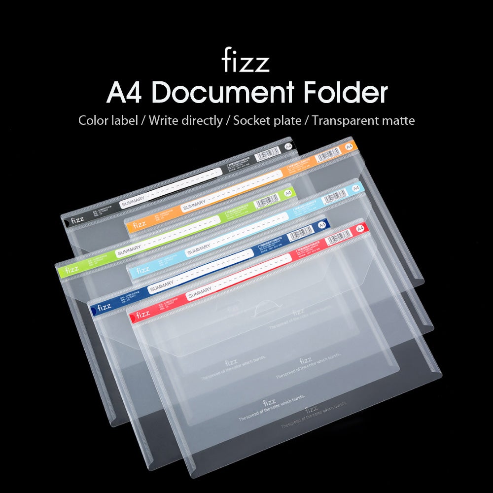 Carpetas transparentes Youpin Fizz con asa para documentos A4, paquete ...