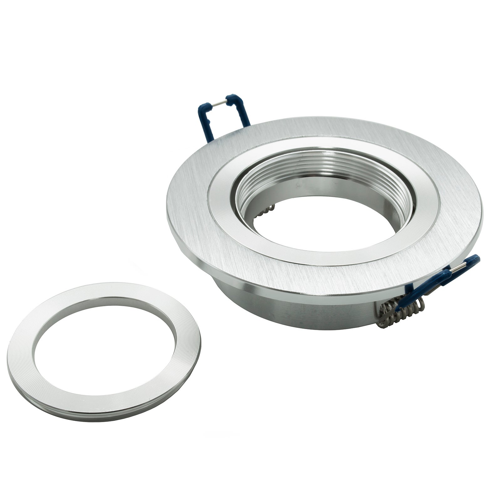 GU10 trou 8cm rond aluminium brossé support de spot encastré réglable - 3