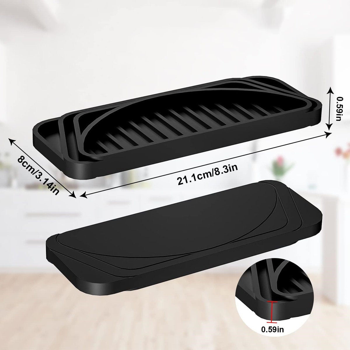 Repose-Tasse Avec Bac Inox – Réservoir Noir Anti-Goutte Pour Machine Tassimo (Pièce Détachée)