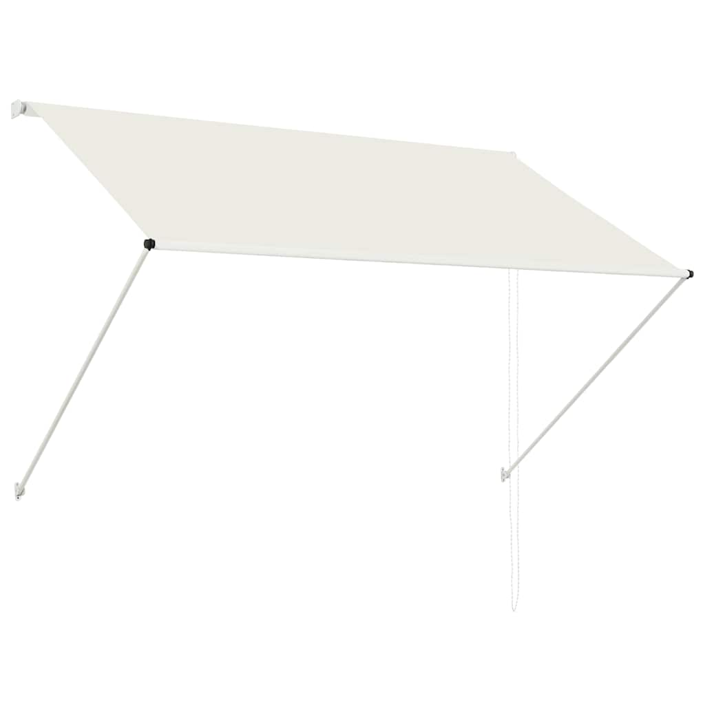 Toldo retráctil de 200x150 cm color crema.