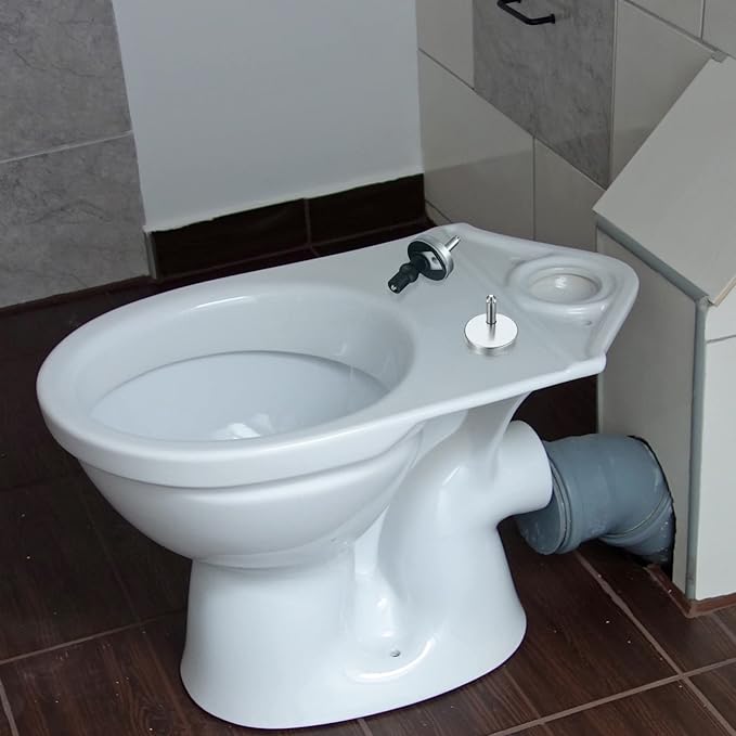 2 Pièces Abattant WC de Toilettes à Charnière Fixations, Charnières à Dégagement Rapide, avec Vis Caoutchouc Rechange - 4