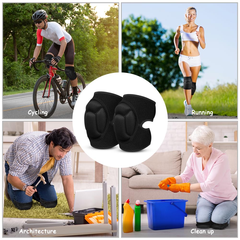Genouillères de Protection - 1 Paire Genouillère Travail Avec 15MM Mousse Coussin - Genouillère Sport pour Jardinage Jogging Travaux - 6