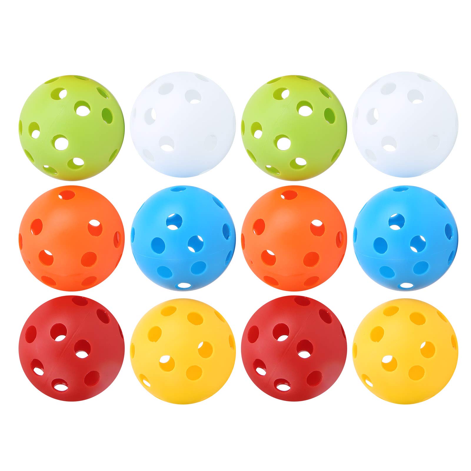 12 sztuk piłek golfowych treningowych, 72 mm plastikowe ażurowe piłki treningowe do golfa z 26 otworami, piłka treningowa do sportów golfowych