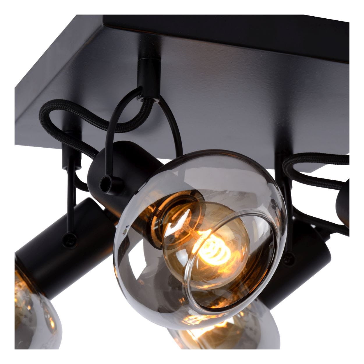 Spot plafond MADEE - Noir - 4xE14 - Lucide - 5
