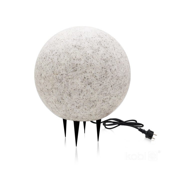 Kula ogrodowa świecąca Garden Ball szara 1xE27x40W wym: 23 x 25 x 25 cm tworzywo sztuczne Kobi