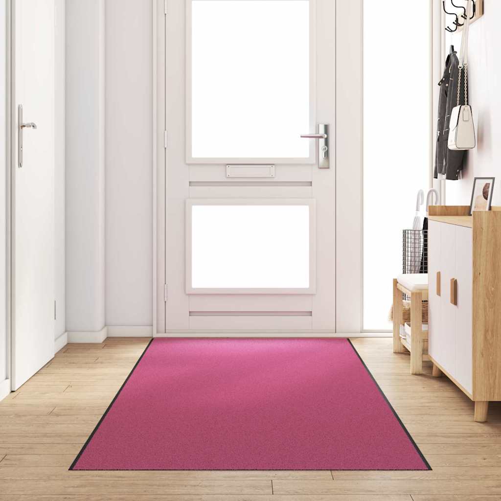 Dywanik wejściowy Różowy i czarny 120 x 350 cm 100% poliamid vidaXL