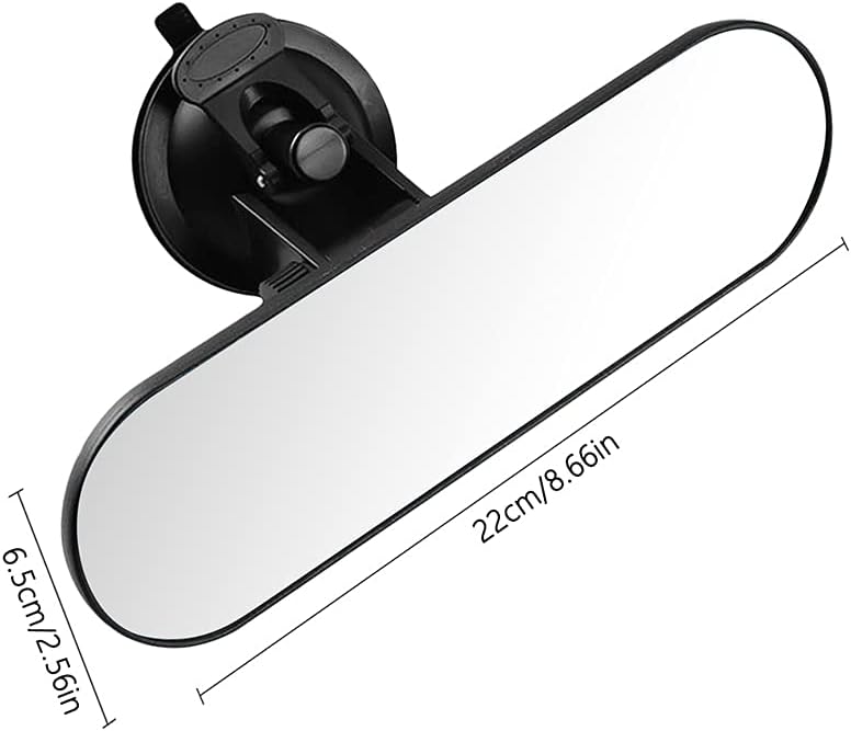 Rétroviseur Panoramique Voiture, Rétroviseur Intérieur Universel, Rétroviseur Intérieur avec Ventouse, Camions, Suv, 220 X 65 mm - 4