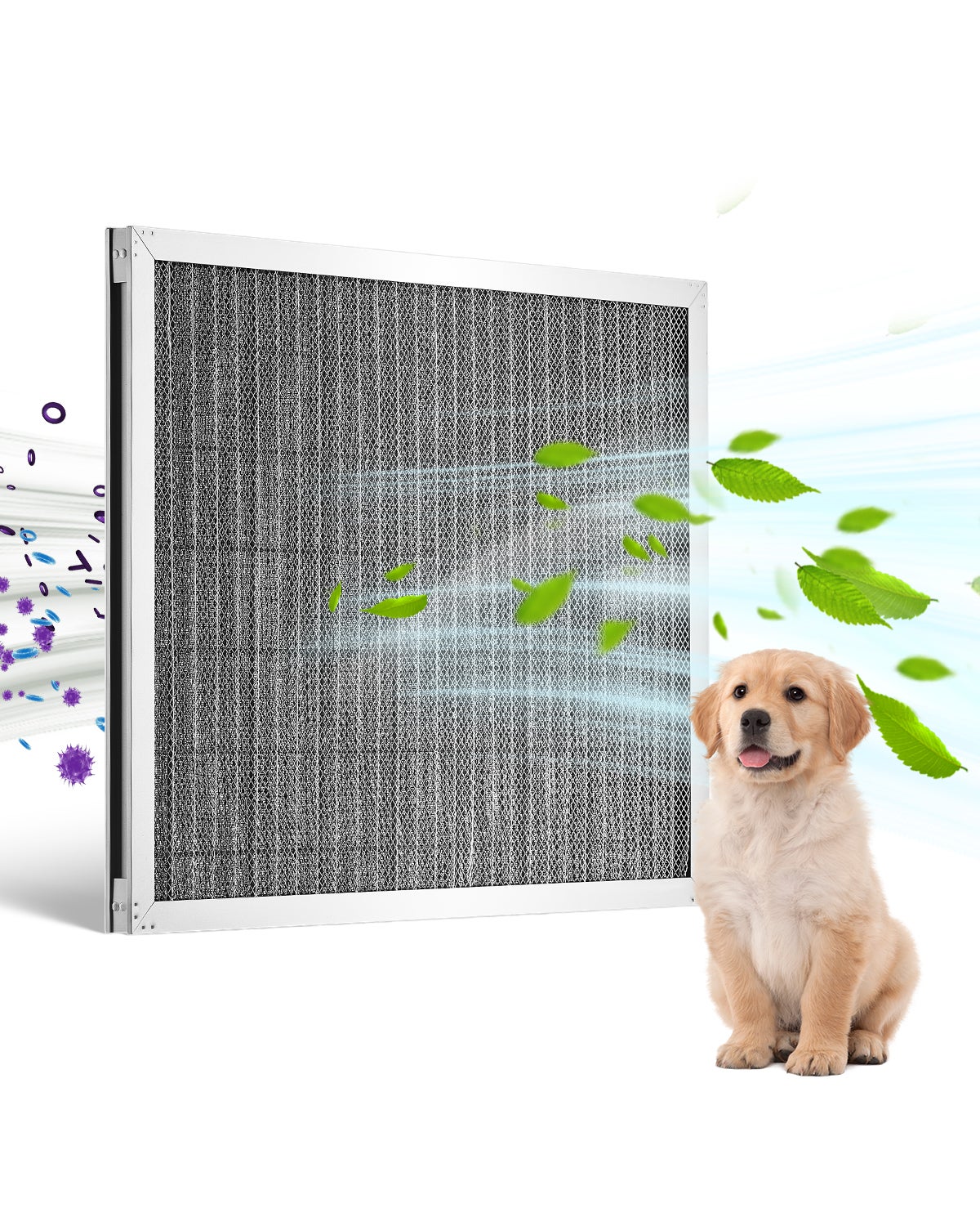 Filtre à Air électrostatique Lavable – 12x30x1 Pouces, MERV 8, Permanent