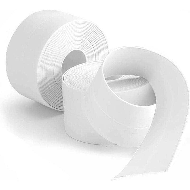 Listwa przypodłogowa elastyczna - 32 mm 3,8 m, taśma uszczelniająca samoprzylepna, taśma składana elastyczna, taśma uszczelniająca do szwów, (biała)