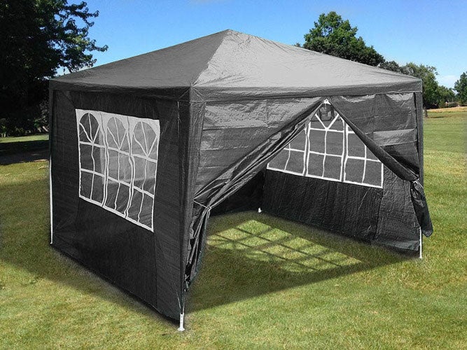 Namiot pawilon ogrodowy handlowy 3x3 m 4 ścianki szary MultiGarden - 2