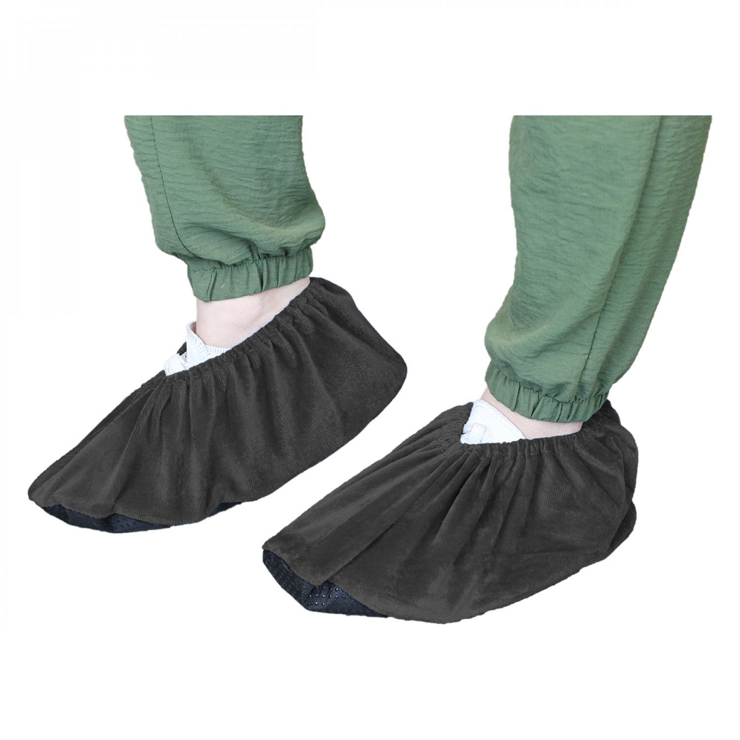 Lot de 50 paires de surchaussures lavables antidérapantes - Noir - Vivezen - 3