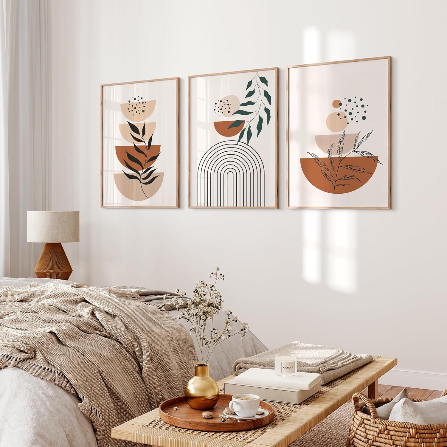 Lot de 3 Tableau Decoration Murale Affiche Décoration Chambre Maison Cousine - Poster Mural Tableaux Déco Boho Salon - 4