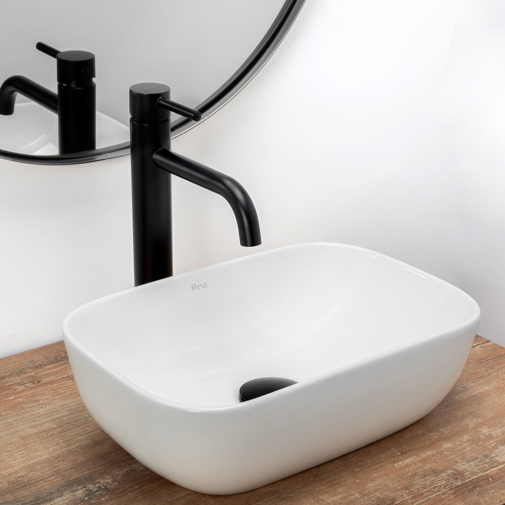 LAVABO SOBRE ENCIMERA REA BELINDA MINI WHITE 36X25X11,5CM - 3