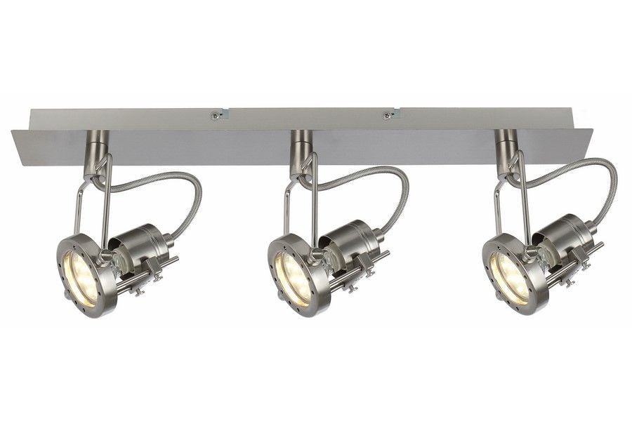 Lampa sufitowa wisząca Fiji 2 satyno-chromowana 3xGU10x50W retro wym: 16 x 50 x 6 cm metal Reality