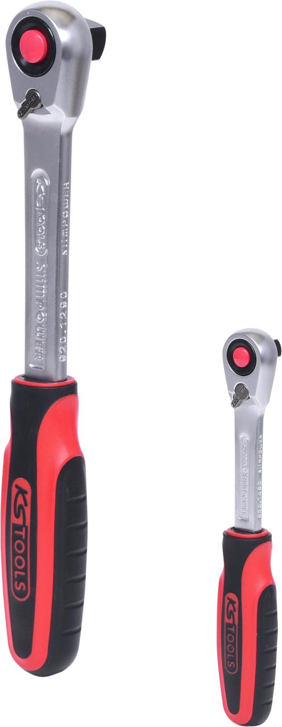 KS TOOLS SlimPOWER Zestaw grzechotek dwukierunkowych 2cz. 1/4"+1/2" - 920.0002