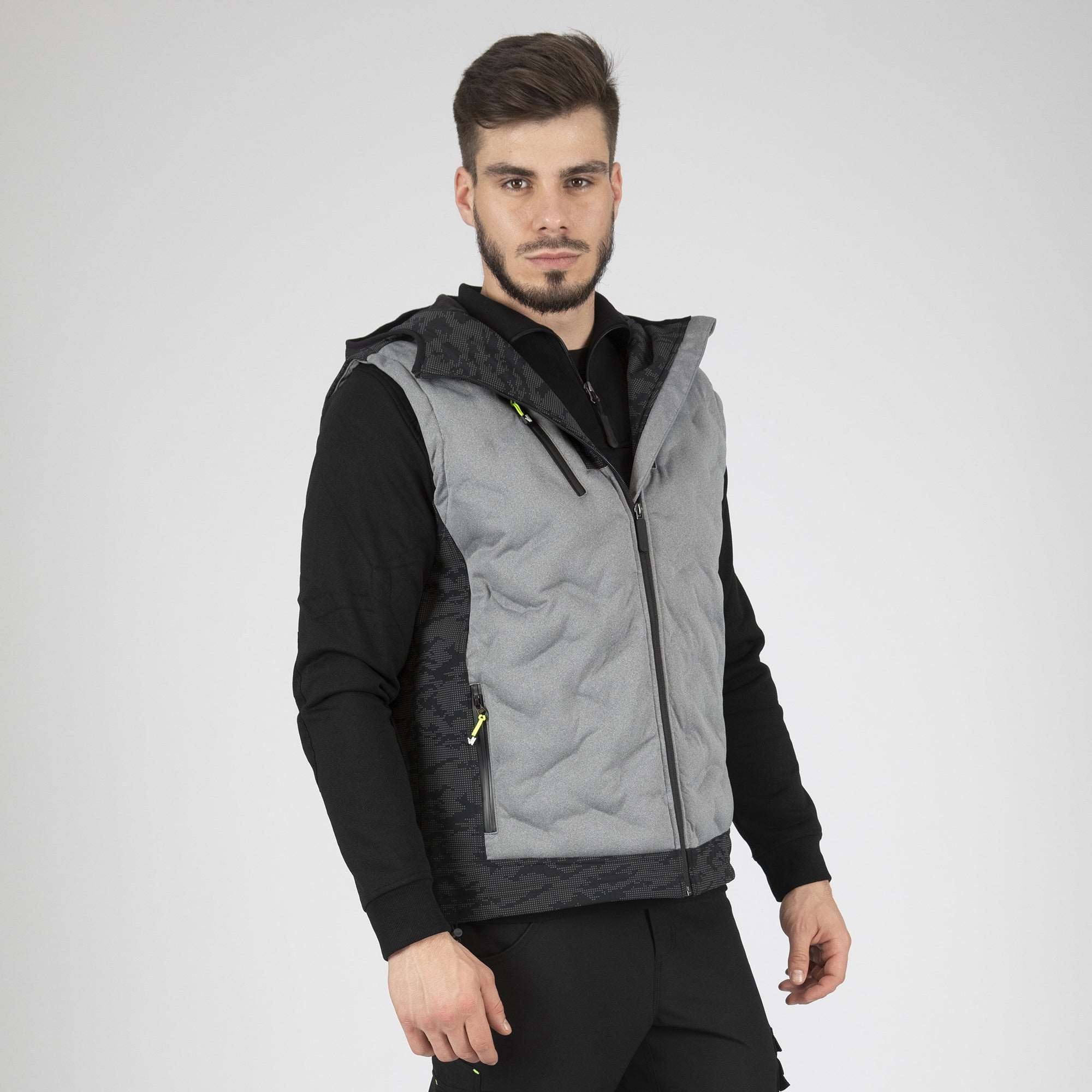 BARRES DOUDOUNE SANS MANCHES DE TRAVAIL 1104 Gris Chiné XXL