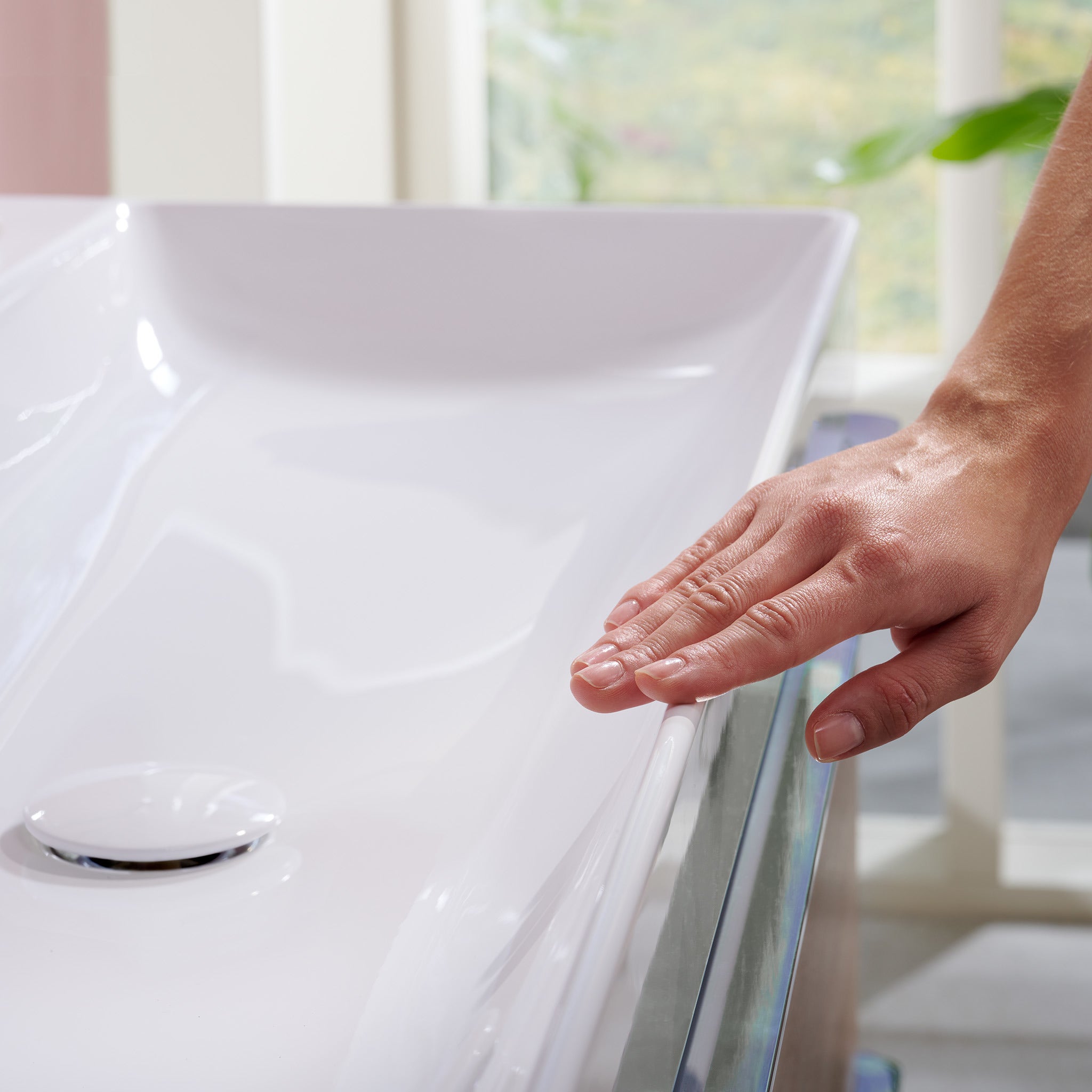 hansgrohe Xelu Q lavabo, suspendu, sans trop-plein, 800x480mm, blanc, 61020450, Farbe: Blanc - 8