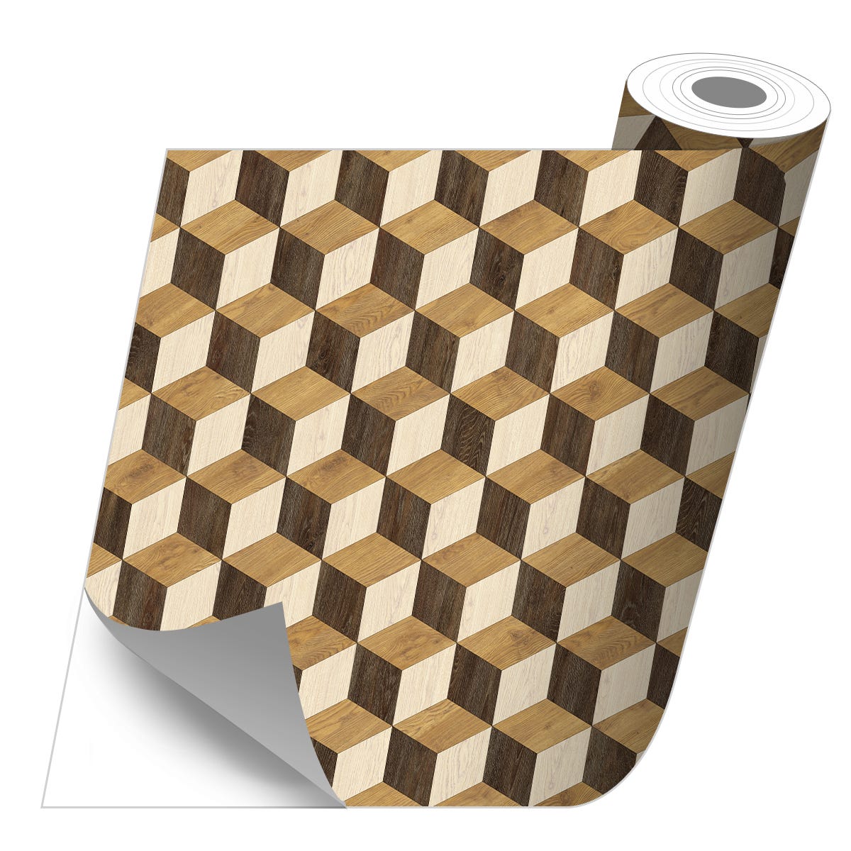 Rollo sticker Cubos 3d 100x100 cm | Leroy Merlin