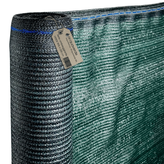 acquaverde | Rete Ombreggiante Verde, 2x50 mt, Telo Ombra 90% Oscurante, Frangisole, Frangivista per Recinzione Giardino