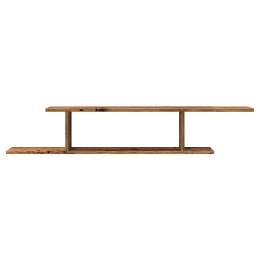 Estantería | Librería divisora | Estante de pared de TV madera ingeniería envejecida 125x18x23cm CFW31341 - 4