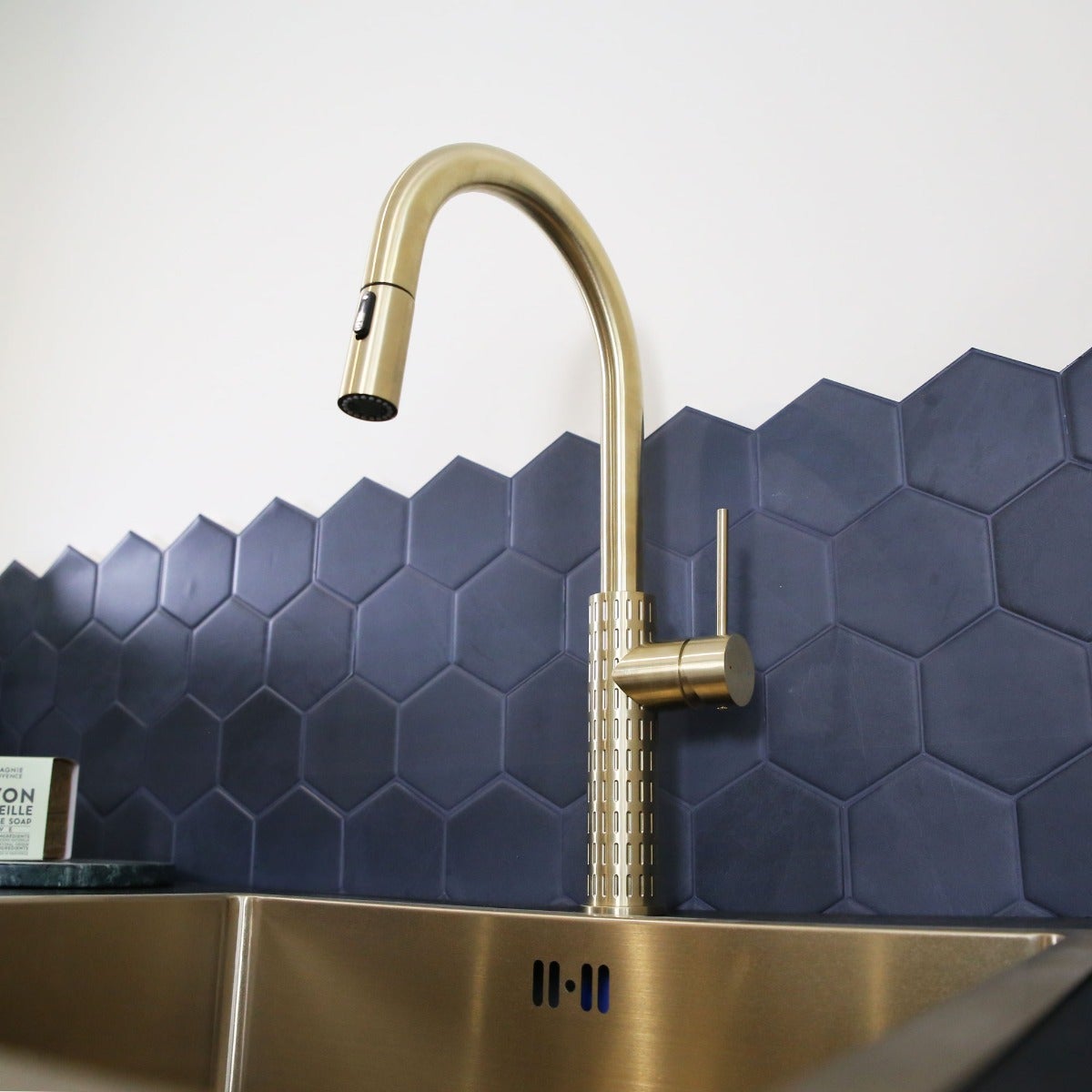 Architek mitigeur évier douchette extractible or brossé - 2