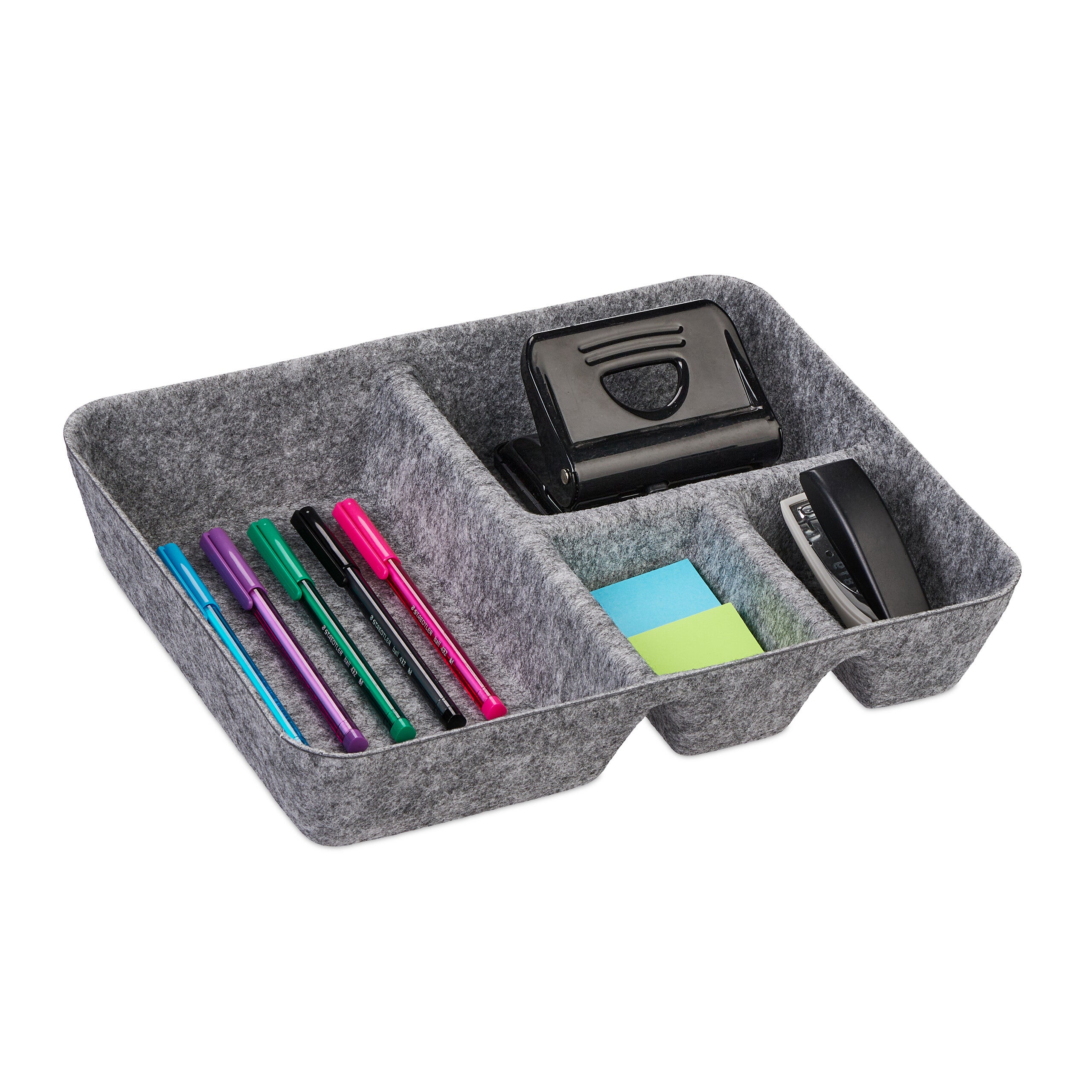 Relaxdays Organizer Da Scrivania Portadocumenti, 4 Scomparti Portalettere A4 Hlp 27x25 5x34 5 Cm Mdf Marrone Chiaro 85662979