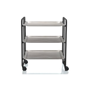 Carrello Di Servizio Pieghevole Mahlzeit - 3 Ripiani, Ruote, Portata 150 Kg