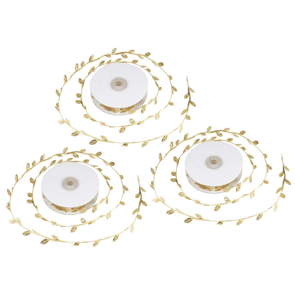 FEUILLES ARTIFICIELLES DE VIGNE ACCESSOIRE DE DÉCORATION DE MARIAGE ARTISANAL POUR MATERNELLE - VERT, ARGENT, OR 3,7 X 3,7 X - 3