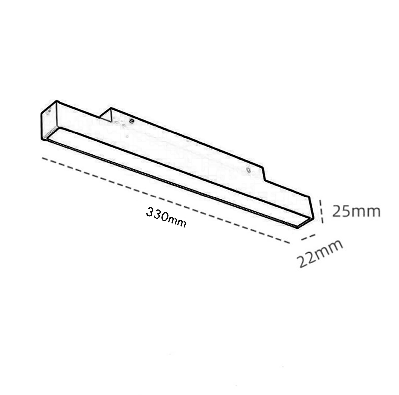 Spot sur rail magnétique mince barre de LED 10W piste 48V hôtel bureau magasin 30cm lumière réglable CCT 3000K 4000K 6400K - 4