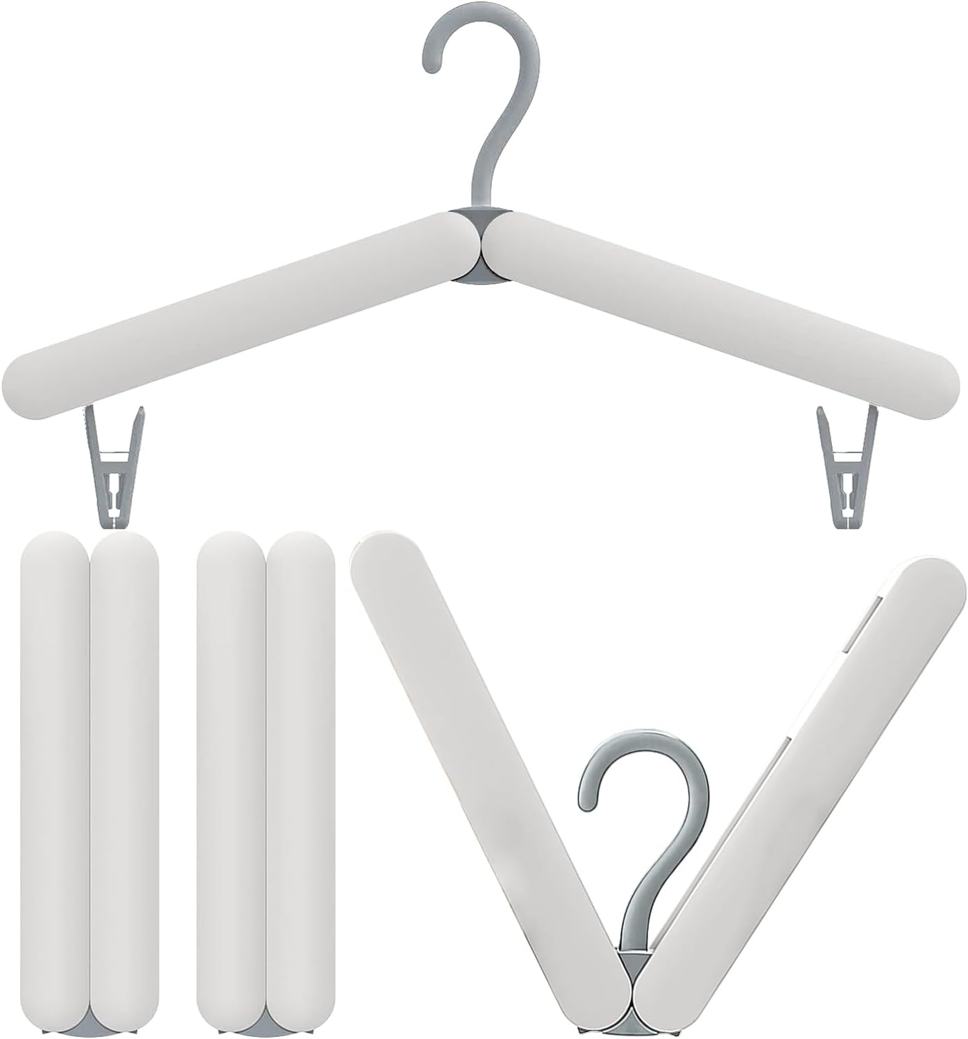 Percha de viaje plegable con pinzas, paquete de Tendedero