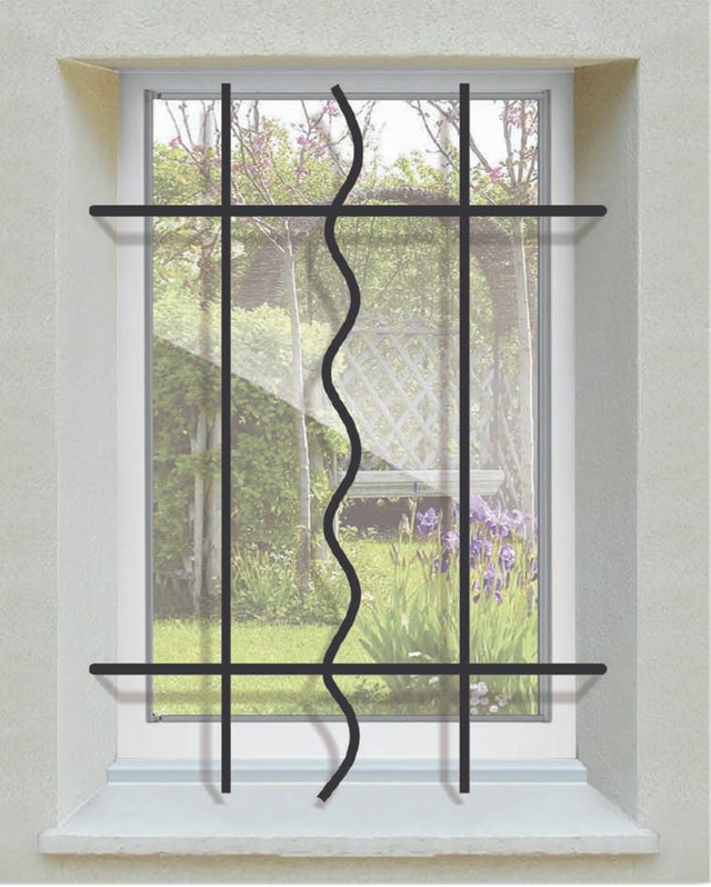 Grille de Defense Isoangle pour Fenetre H= 125 cm x L= 120 cm (côte tableau
