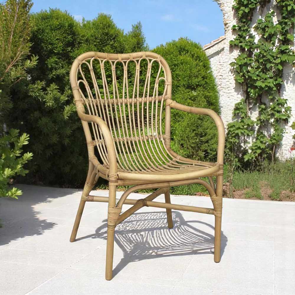 Bambù Poltrona Di Legno Poltrona A Pozzetto In Bamboo Vintage