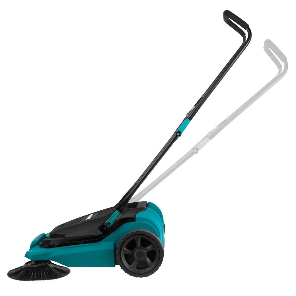 Spazzatrice Manuale INTEC – 2 Spazzole Da 27 Cm, Larghezza 63 Cm, Cassetto 20 L, Per Vialetti, Garage E Terrazze