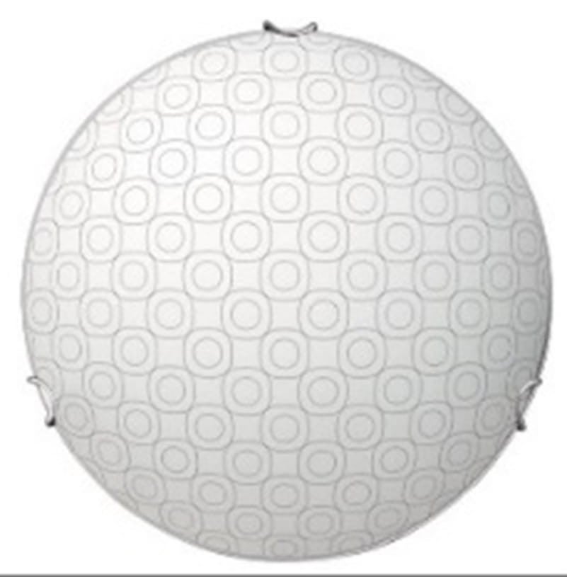 Plafon Sesi okrągły chromowany biały 1xE27x20W wym: 9 x 30 cm IP20 szkło Candellux