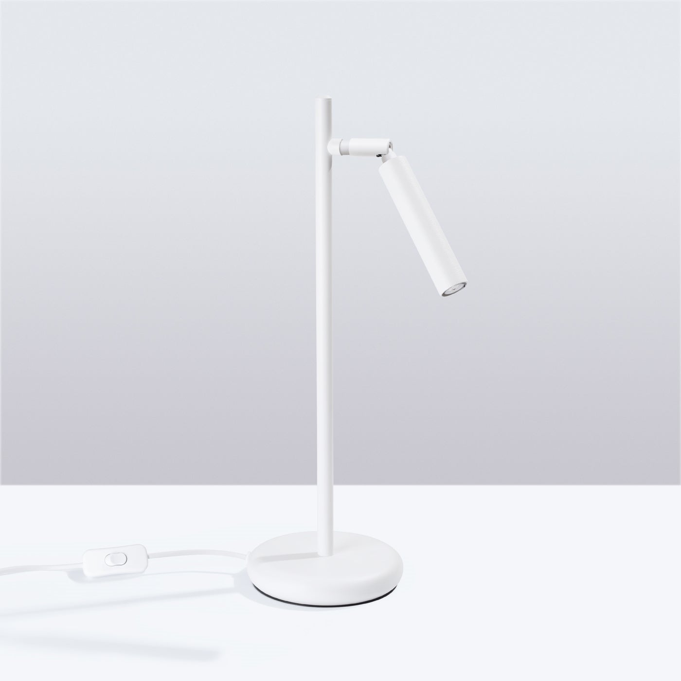 Lampa biurkowa BRILL biała LED 4000K - 14x20x43cm Sollux