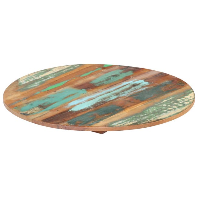 Dessus de table rond 50 cm 15-16 mm Bois de récupération | Leroy Merlin