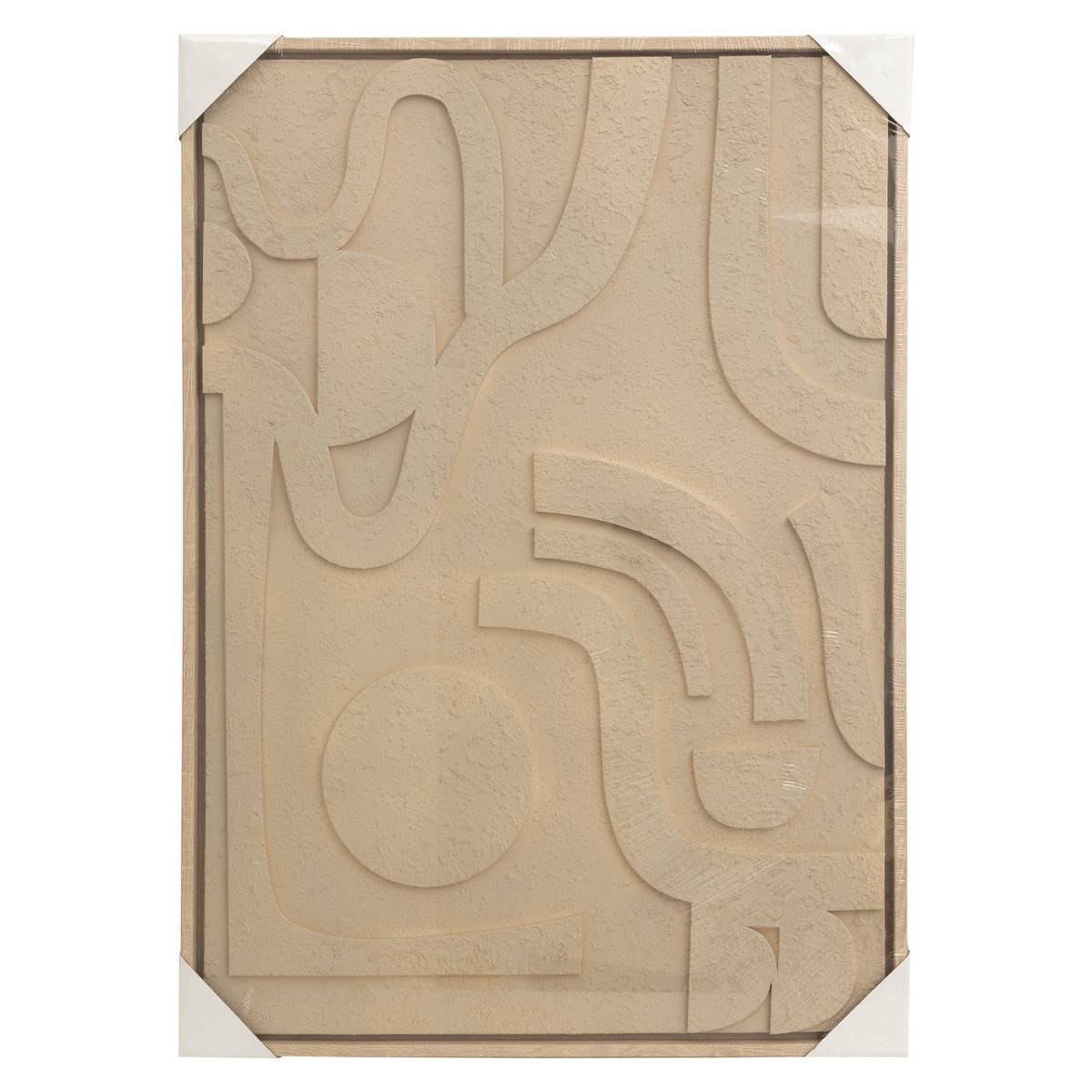 Déco murale 3D Azra beige 50x70cm - Atmosphera créateur d'intérieur - 3