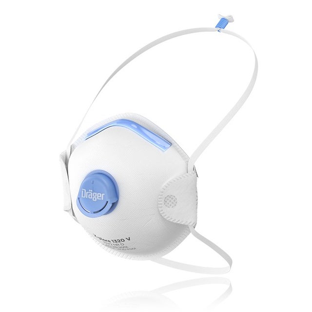 Dräger X-plore 1320 V 3x mascarilla respiratoria protección FFP2 semimáscara con válvula antipolvo, partículas y aerosoles