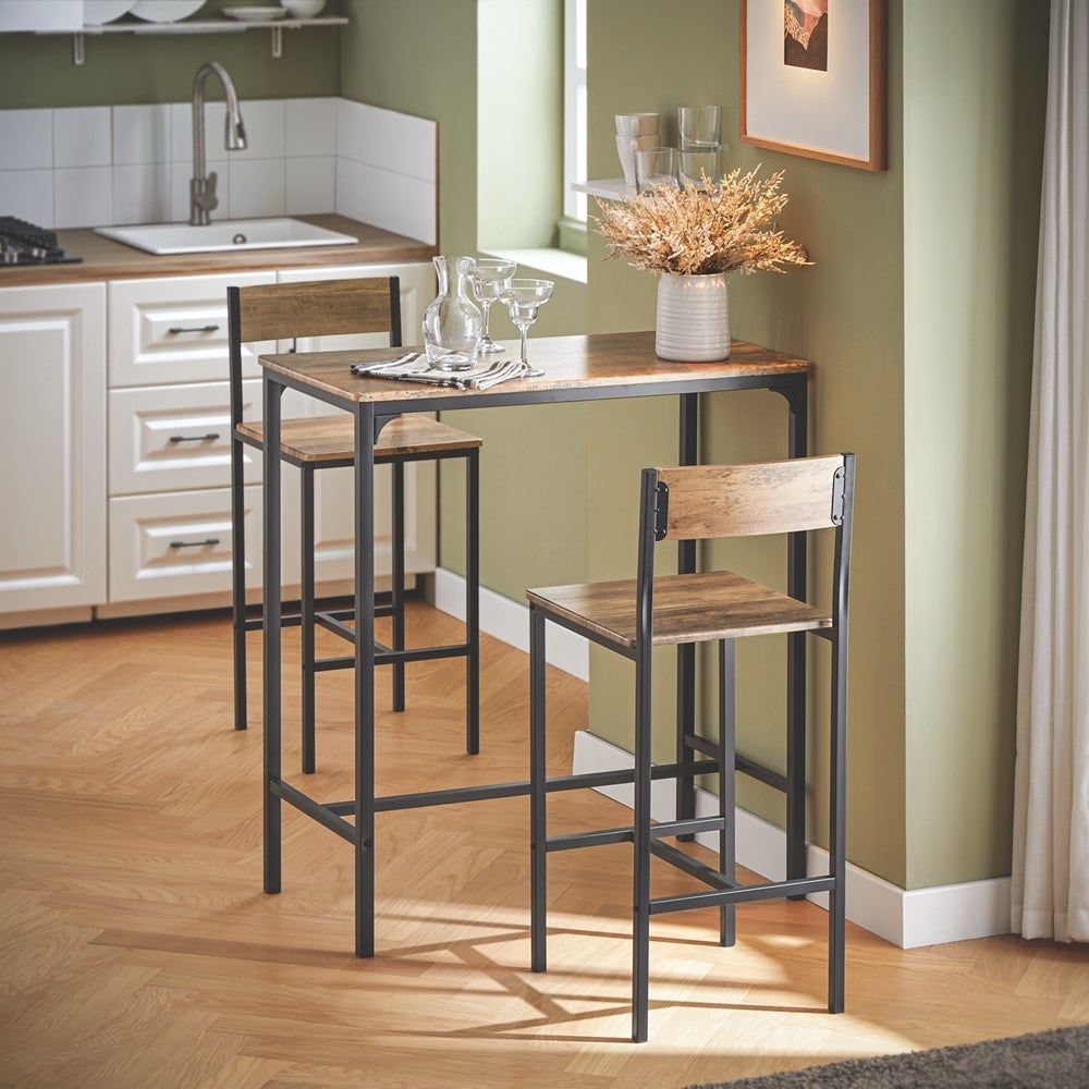 SoBuy Set Pezzi Tavolo con sgabelli Alto Mobile Bar per casa