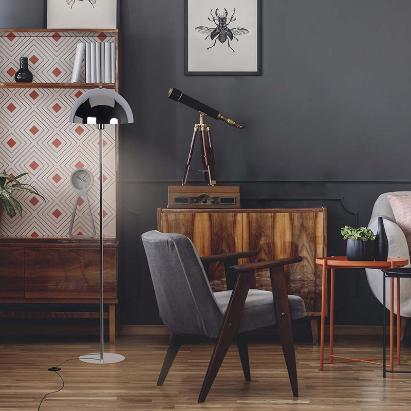 ICÔNE-Lampadaire Métal H150cm - - 5