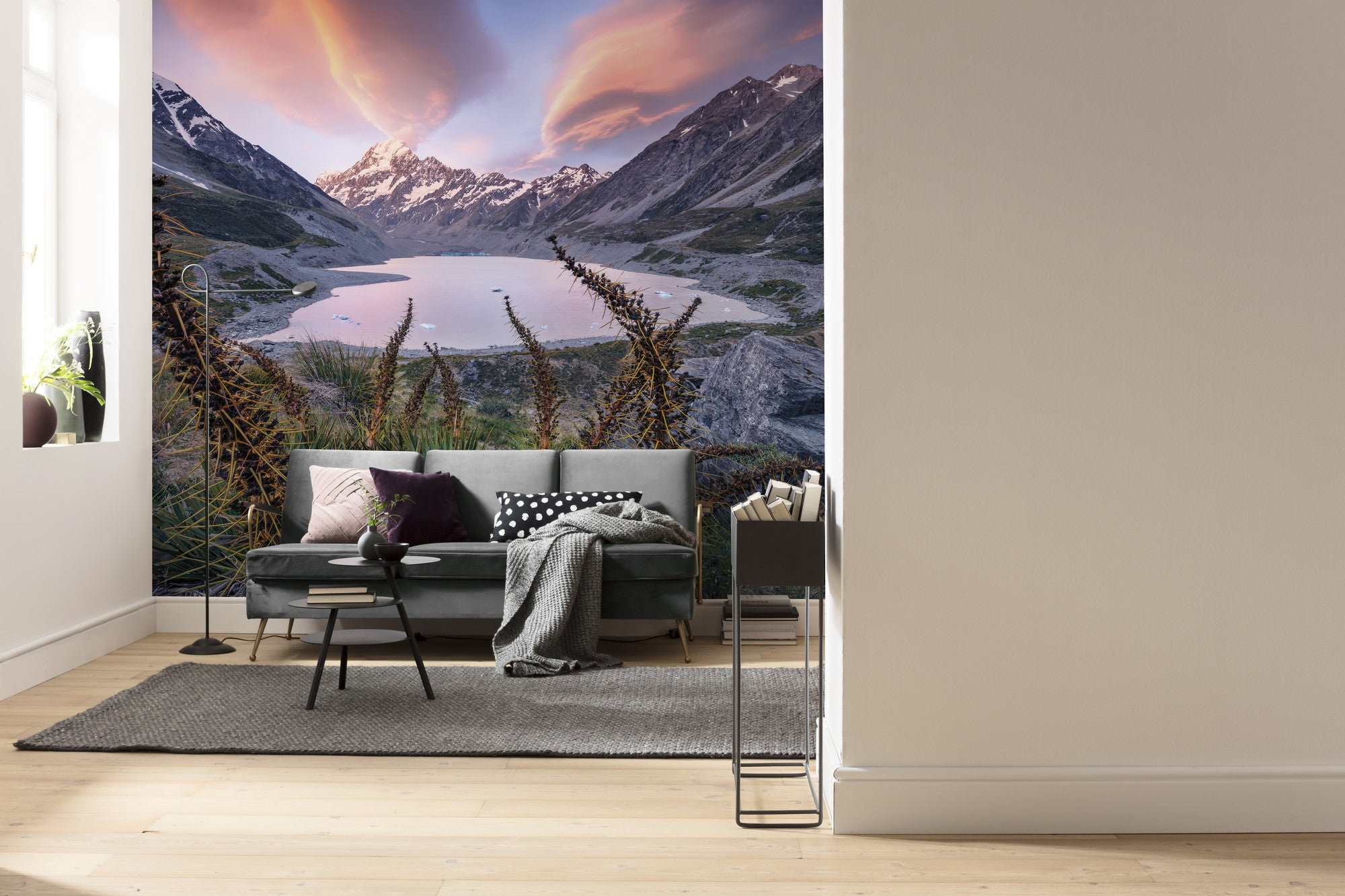 Fototapeta krajobraz szarym,zielonymIniebieskim - 450 x 280 cm - SANDERS &amp; SANDERS