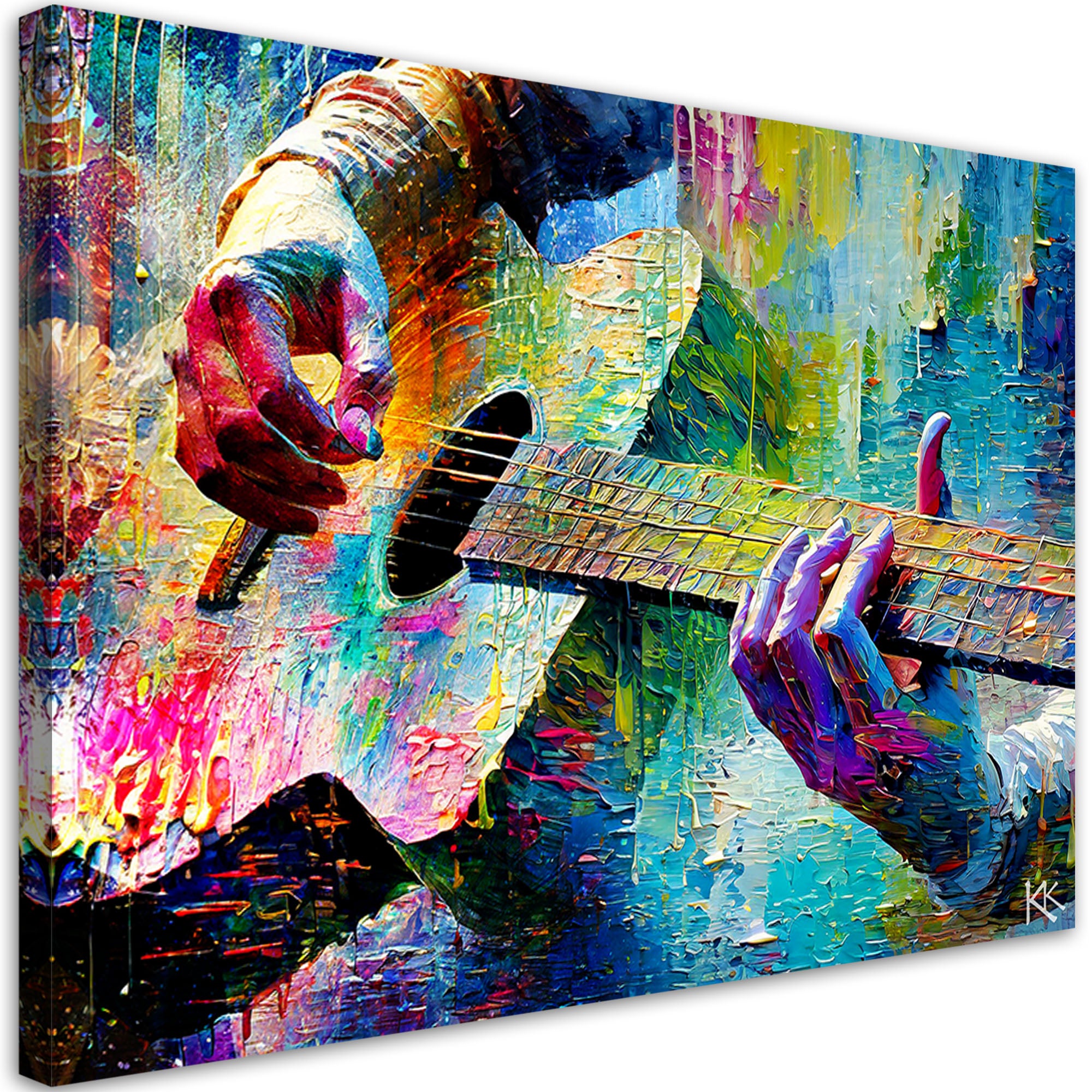 Obraz na płótnie, Gitara Muzyka Kolorowy 120x80