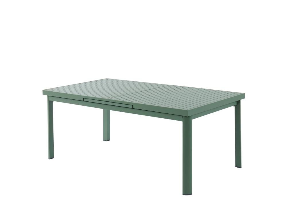 Table de jardin extensible en aluminium 180/240cm - Vert amande - NAURU
