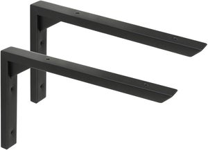 Lot De 2 Clips équerre Pour étagère - Inox Brossé - Compatible ép. 6 à 22 Mm
