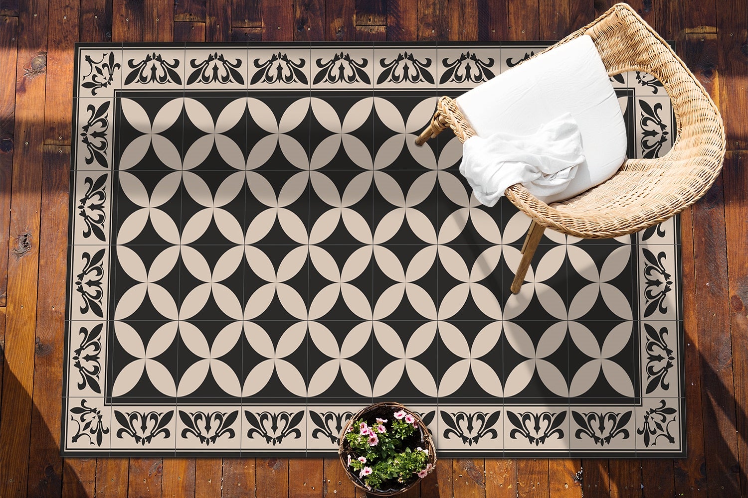 Dywan PCV hiszpańskie kafle klasyczny wzór mata winylowa do przedpokoju ozdobna 140x210 cm – Tulup - 4