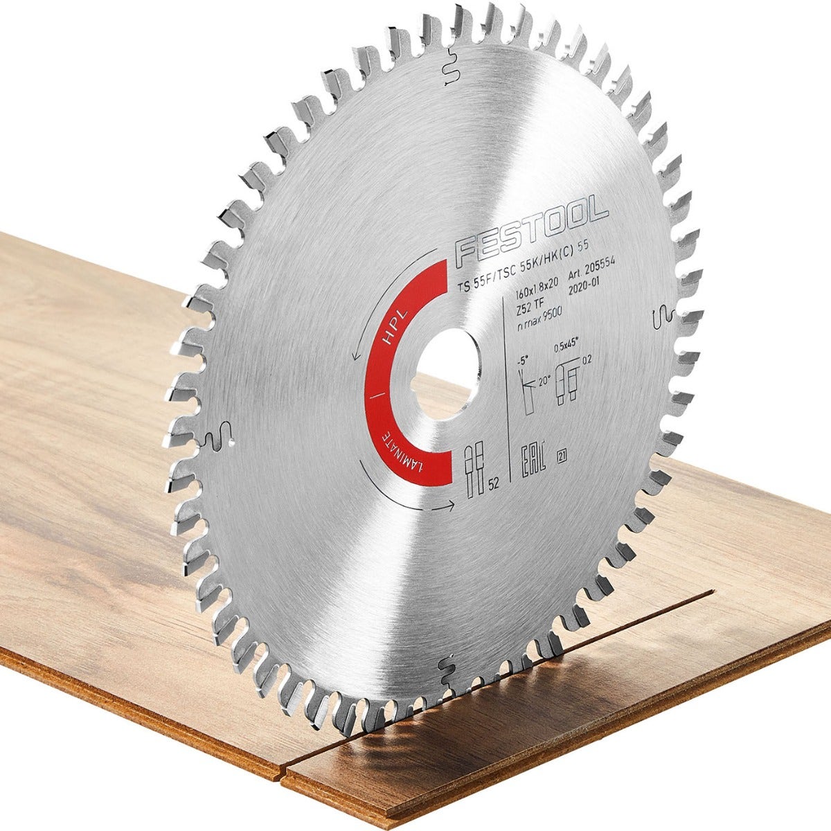 Lame de scie spéciale pour laminés/HPL FESTOOL HW 160x1,8x20 TF52 - 205554 - 2