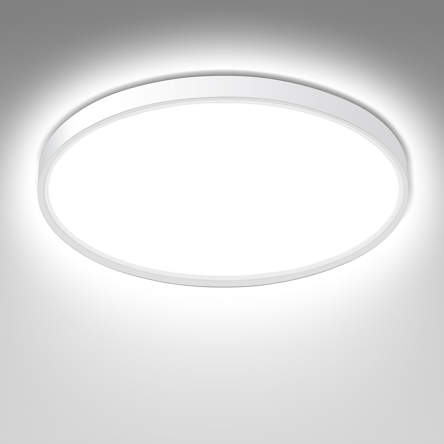 Lampa sufitowa LED do łazienki, 18W, 4000K, białe światło, okrągła, 23cm, idealna do sypialni, łazienek, salonów, kuchni i biur.