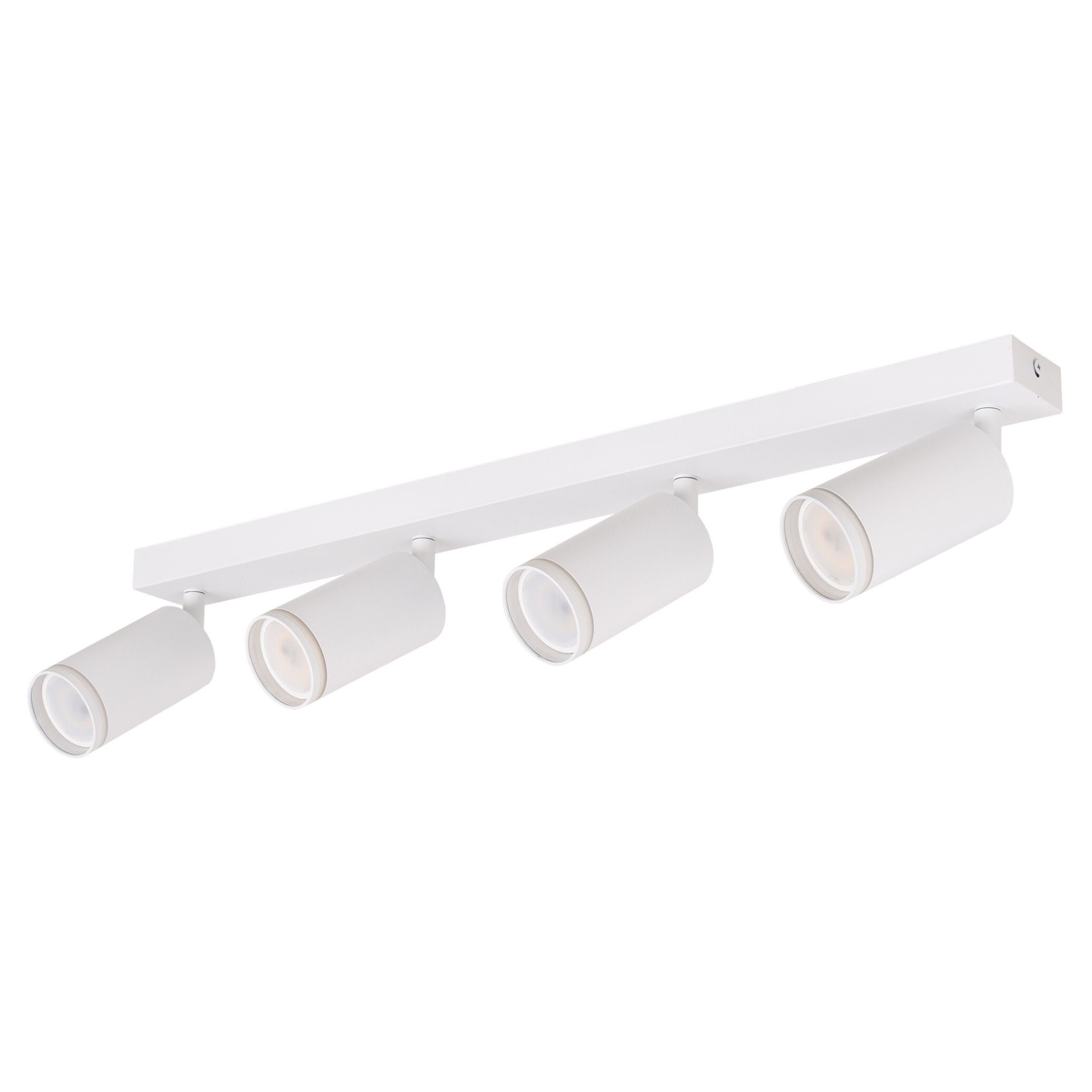 Listwa reflektorowa biała LED - Lampa sufitowa długa 4 x GU10 - Kinkiet natynkowy do pokoju dekoracyjna Tuba - LEDHOFF